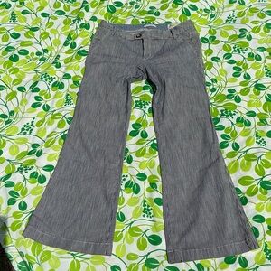 GAP Women's Limited Edition Pinstripe Flared Jeans - Blue &White Size 12
